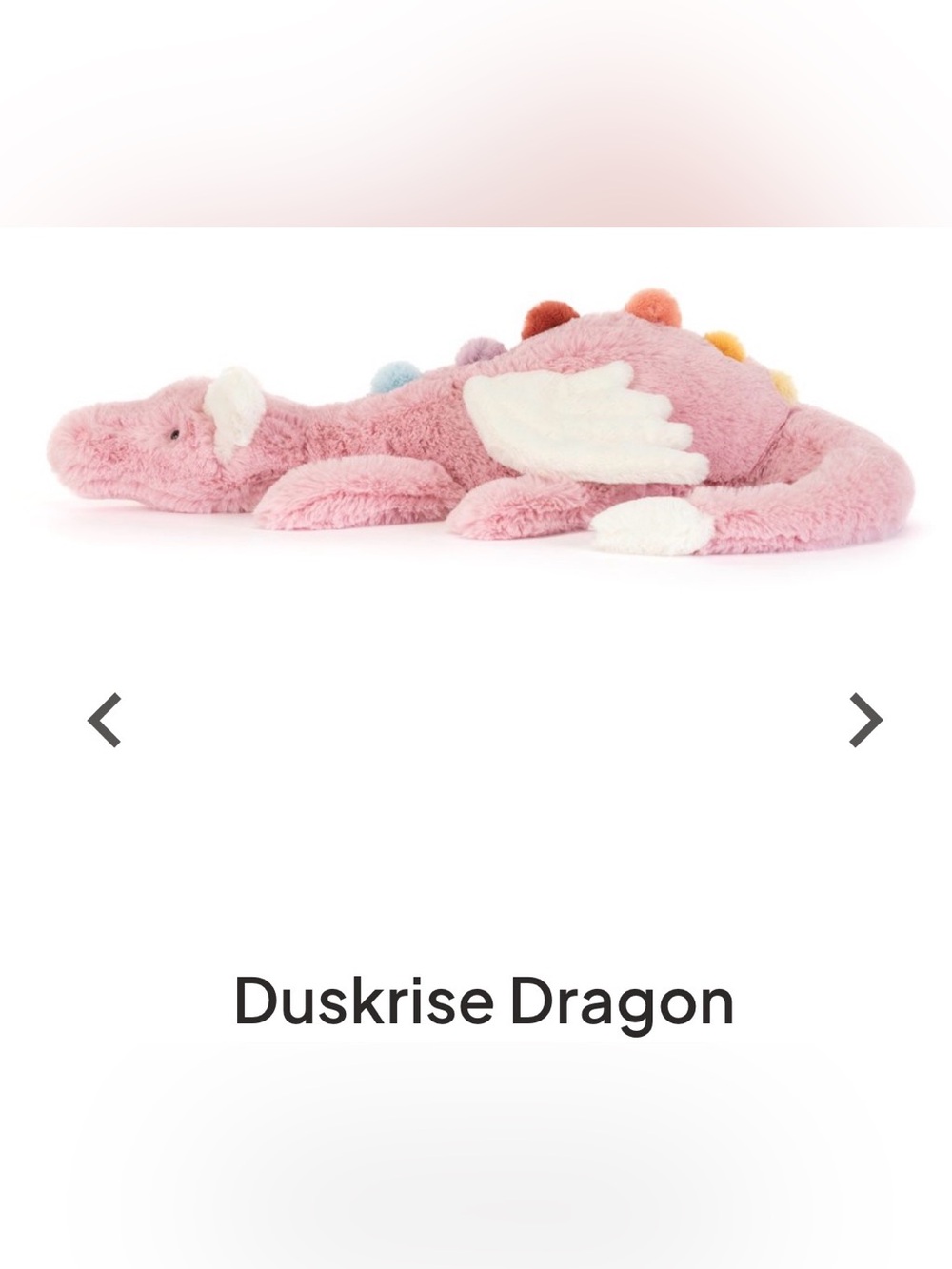 Jellycat Duskrise Dragon Exclusive Item for Ruby Cruise Member size Large - Picture 2 of 5